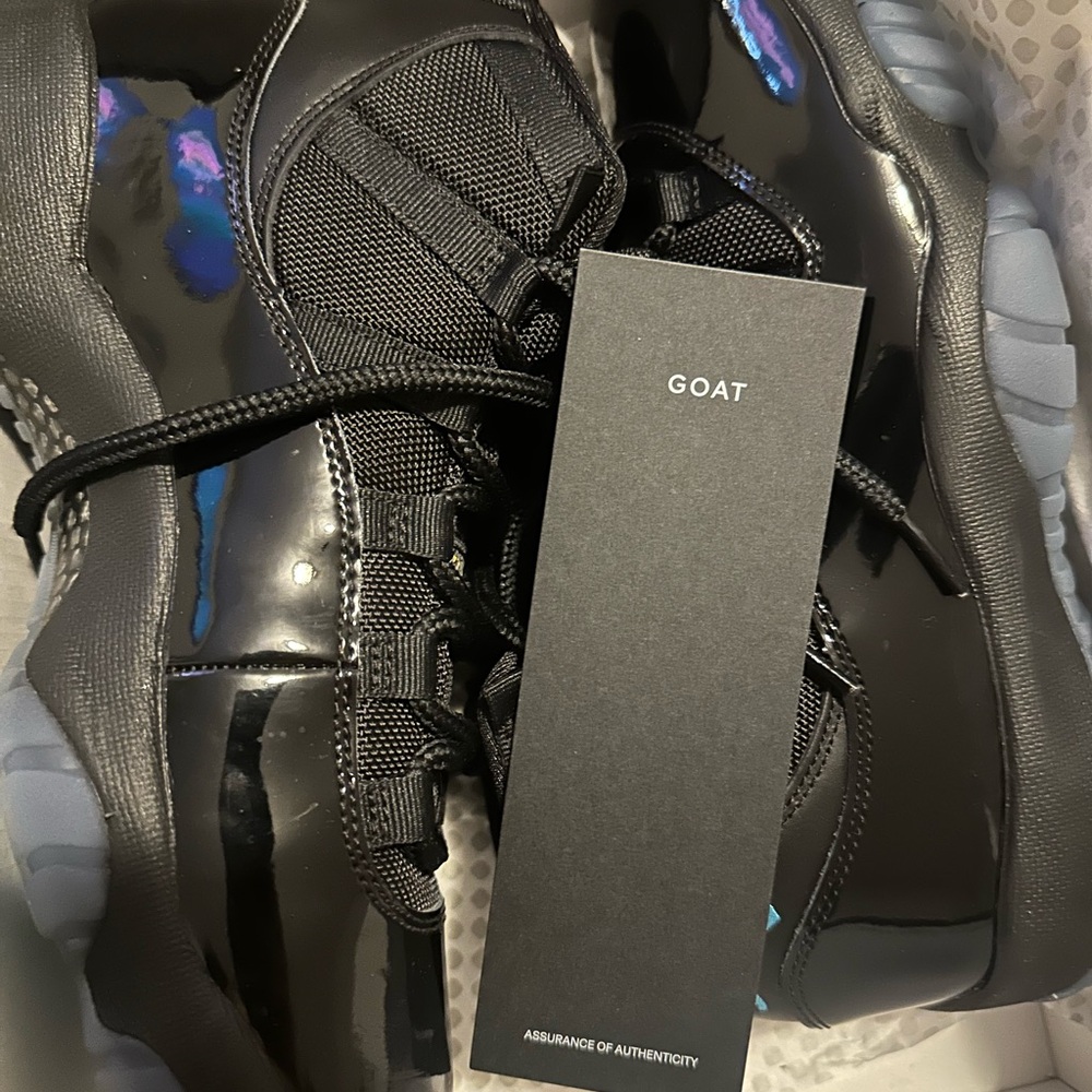 Jordan Air 11 Retro Black and Gamma Blue